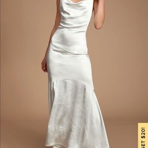 White satin dress